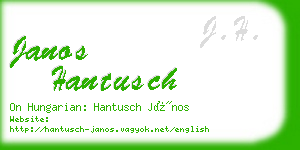 janos hantusch business card